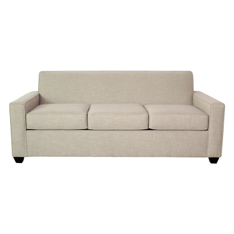 Avery 80" Wide Faux Leather Square Arm Sleeper Sofa